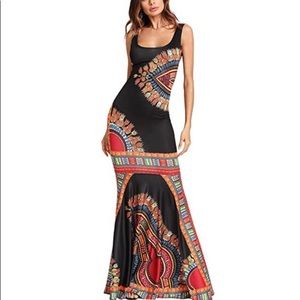 Black mermaid tail bodycon dress